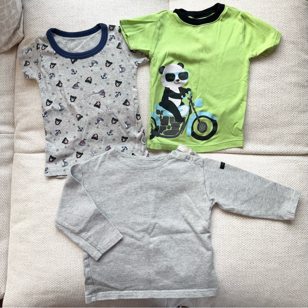 3pc Kids Shirts Bundle Mikihouse Futafuta
